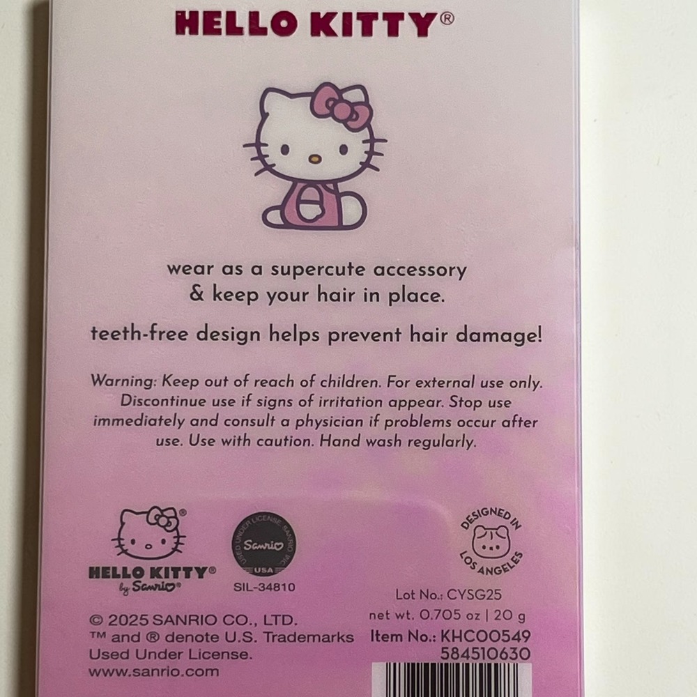The Crème Shop Hello Kitty 4 Pc Hair Clips Pink New Crease-Free 2pk Sanrio - Picture 4 of 5